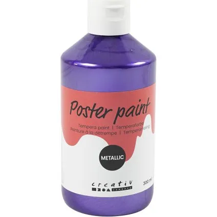 Skole Temperamaling Metallic, lilla 300 ml