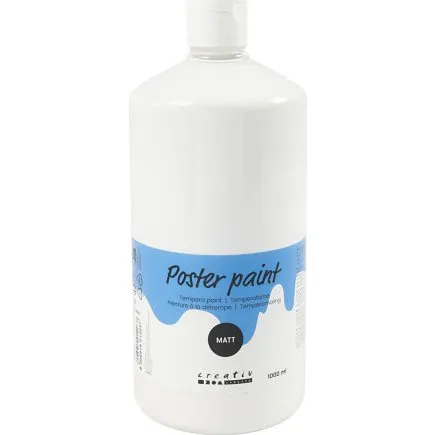 PRIMO Temperamaling mat, hvid 1000 ml