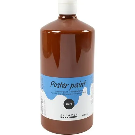 Skole Temperamaling Mat 1000 ml  Brun