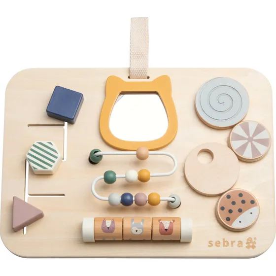 Sebra Woodland Busy Board – træ aktivitetspanel