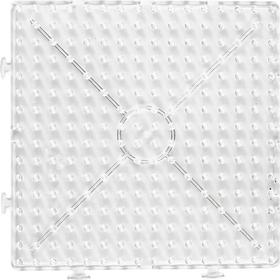 Perleplade Jumbo stor firkant 15x15 cm – klar