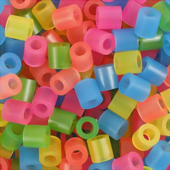 Nabbi Rrperler 1100 stk, medium 5x5 mm - neon