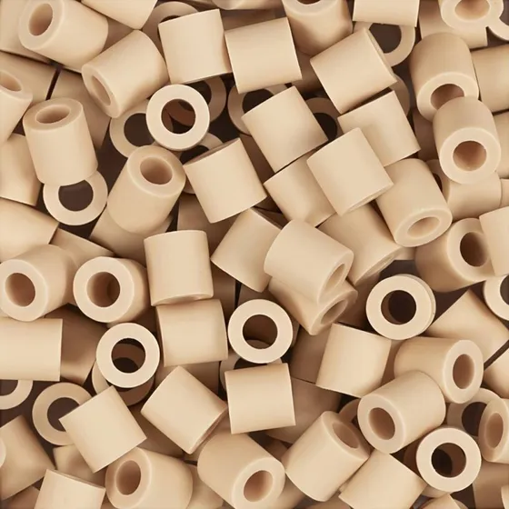 NABBI BioBeads rørperler medium 5x5 mm creme, 1000 stk