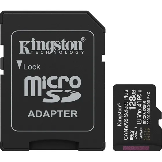 Kingston Canvas Select Plus Gen3 128GB microSDXC A1 UHS-I 150MB/s