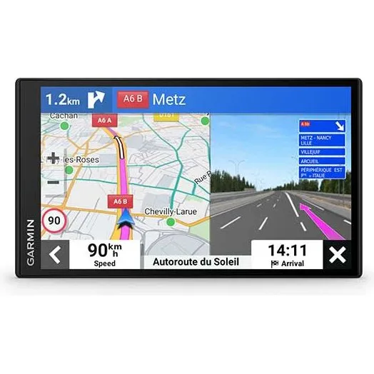 Garmin DriveSmart 76 GPS-navigator, live‑trafik via smartphone-app