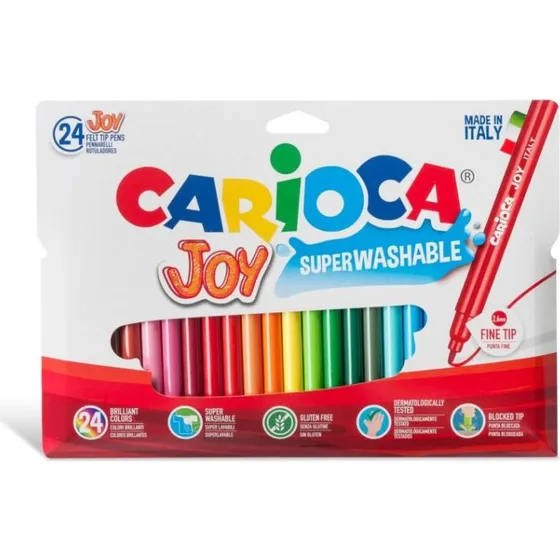 Carioca Joy 24 stk. fine-tip tuscher – vaskbare