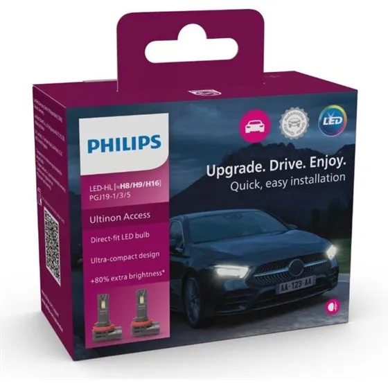 Philips Ultinon Access LED H8/H9/H16, 2 stk.