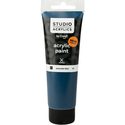 Creall Studio Akrylmaling dkkende  Preussisk bl (34), 120 ml