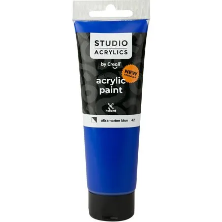 Creall Studio Akrylmaling, halvdkkende, ultramarinbl 120 ml