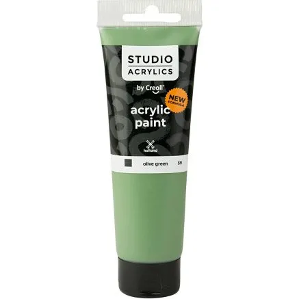 Creall Studio Akrylmaling dkkende  Olivengrn 120 ml