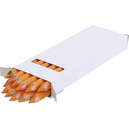 edu Tykke farveblyanter 10 mm (mine 6,25 mm), orange, 12 stk