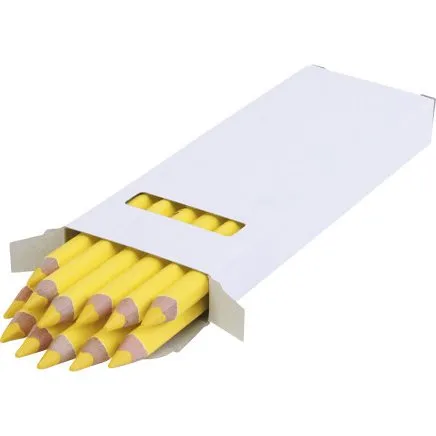 edu tykke farveblyanter 10 mm (mine 6,25 mm), lys gul, 12 stk