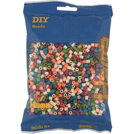 Hama Midi Perler Mix 3000 stk (5 mm, farvekode 58)