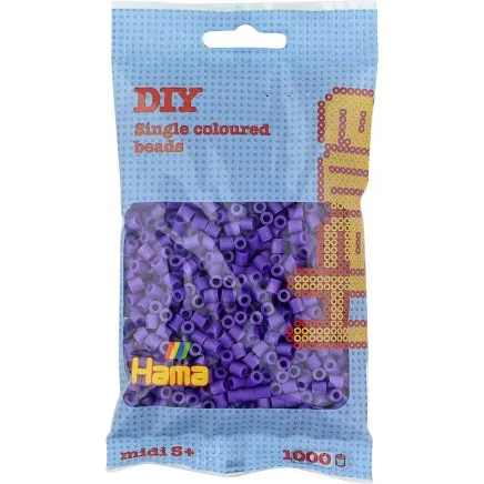 Hama Midi Perler 207-07 Lilla, 1000 stk