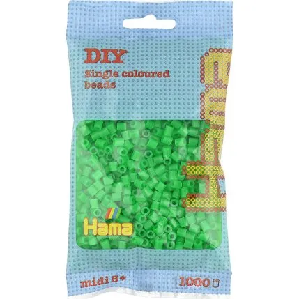 Hama Midi Perler 1000 stk - Neon grn