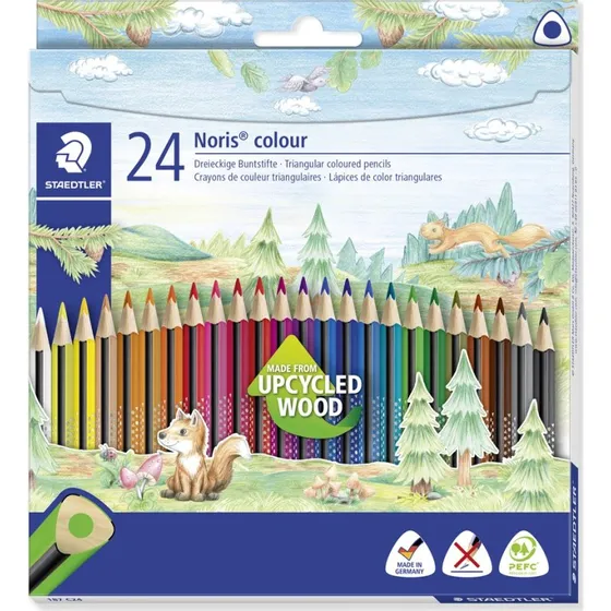 Staedtler Noris Colour trekantet farveblyant, 24 ass.