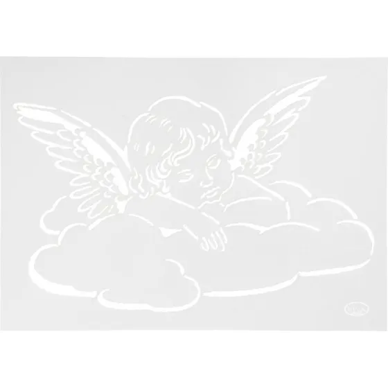 Stencil Engel på sky A4 (210x297 mm) 1 stk