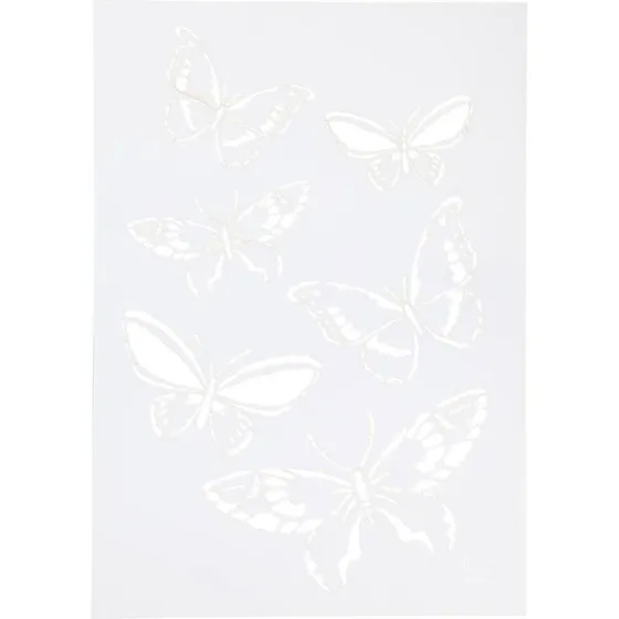 Stencil Sommerfugle A4 (210x297 mm) - 1 stk