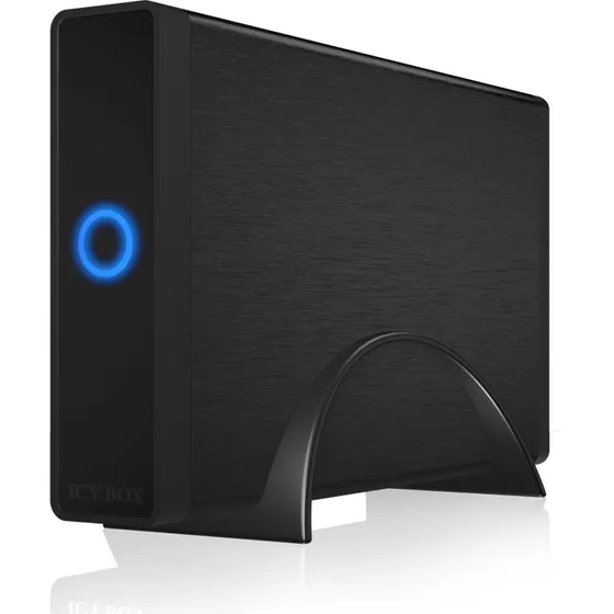 Icy Box 3,5" SATA (I–III) HDD-kabinet USB 3.2 Gen1, sort