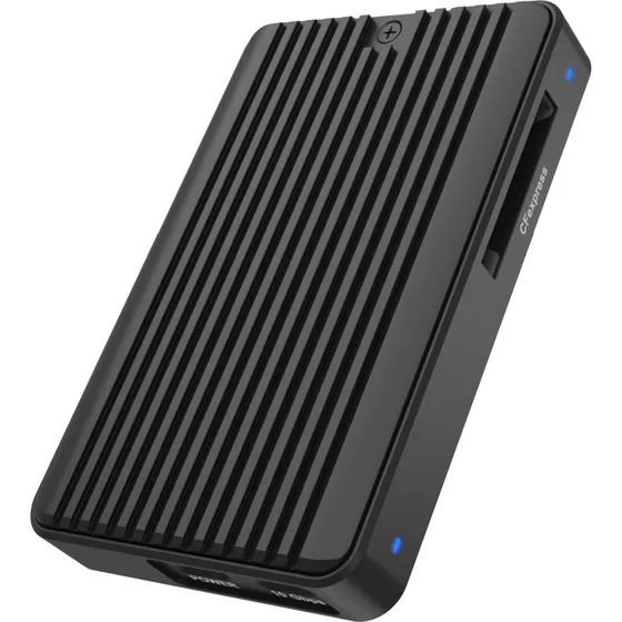 ICY BOX IB-CR601M-C31 M.2 SSD-kabinet m/ CFexpress, USB-C/A 10Gb/s, sort