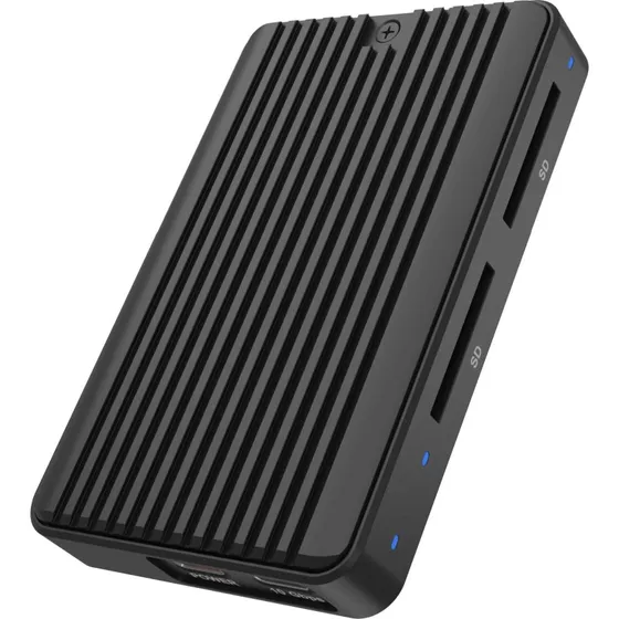 ICY BOX IB-CR602M-C31 M.2 SSD-kabinet NVMe/SATA med dual SD