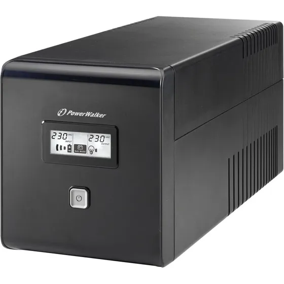 PowerWalker VI LCD 1000VA/600W UPS – 2x Schuko + 2x C13