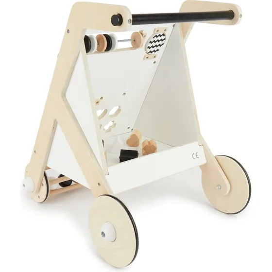 Bieco gåvogn med aktiviteter 49,5 x 45,7 x 35,5 cm (Black/White)