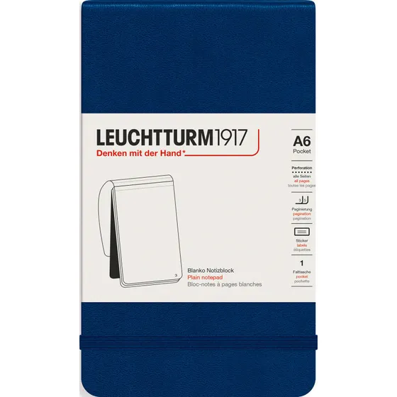 Leuchtturm1917 notesbog A6, blank, hårdt omslag, 184 sider