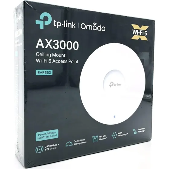 TP-Link Omada EAP653 AX3000 WiFi 6 access point  hvid