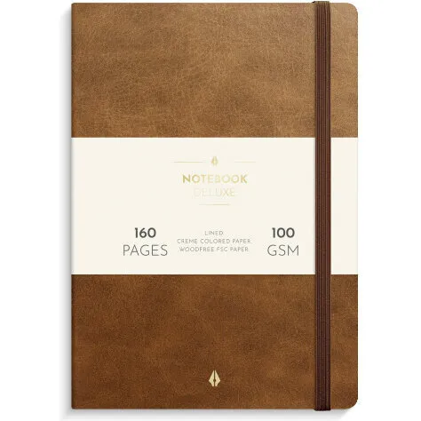 Burde Deluxe Notesbog A5 brun