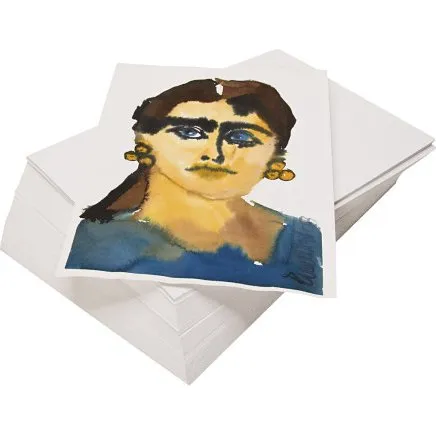 Akvarelpapir A2 180 g – 100 ark, hvid