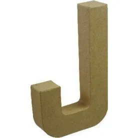 Bogstav til pynt J  pap 20 x 11,5 cm