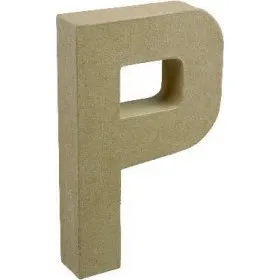Papbogstav P 20x11,5 cm - Stort dekorationsbogstav