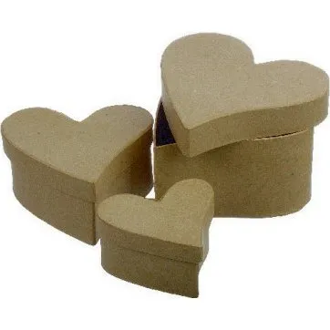 Papske Buet Hjerter, 3 stk (13,515,5910,5 cm)