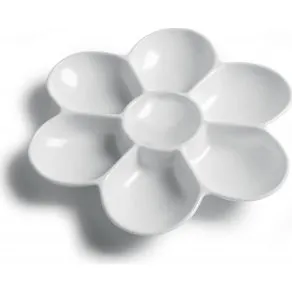 Artino Plastpalette Blomst 7 rum - Hvid