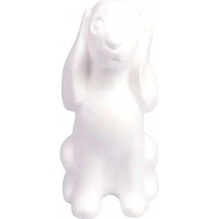 Uden mrke Styroporhund siddende 24 cm