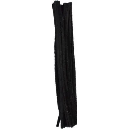 Craft Line Piberenser 6 mm x 30 cm, Sort - 25 stk