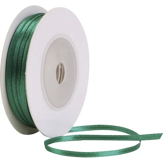 Creativ Company Satinbnd 3 mm - Mrk grn, 30 m