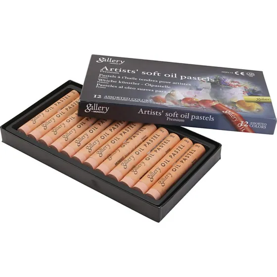 Gallery Artists Soft Oliekridt, laksefarvet, 12 stk.