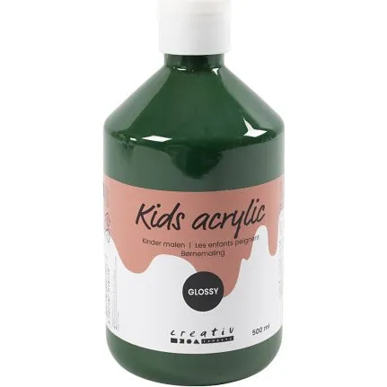 A-color Akrylmaling Blank mrk grn 500 ml