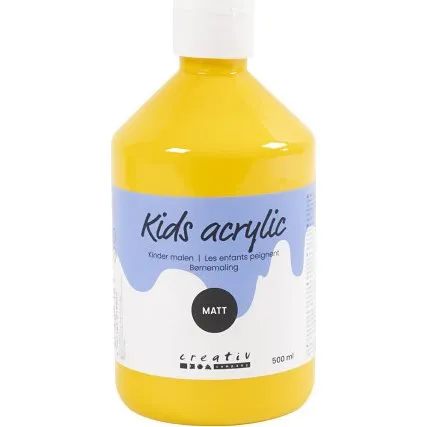 A-color Akrylmaling Mat gul 500 ml