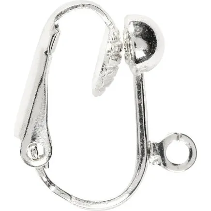 Uden mærke øreclips 16,5x1,5 mm forsølvet, 40 stk