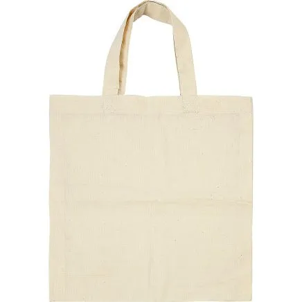 Mulepose 27,5x30 cm 100% bomuld lys natur, 5 stk