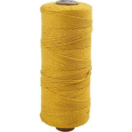 Knyttegarn 1 mm (315 m)  Gul, 220 g