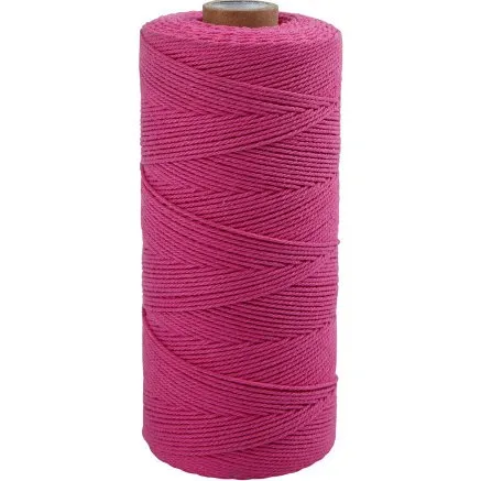 Knyttegarn 315 m 1 mm - tynd 12/12 pink 220 g