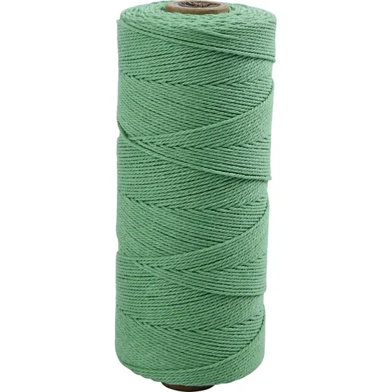Knyttegarn 1 mm, 315 m  lys grn, 220 g