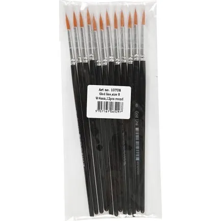 Gold Line Nylonpensler nr.12 rund 18,5 cm 5 mm - 6 stk