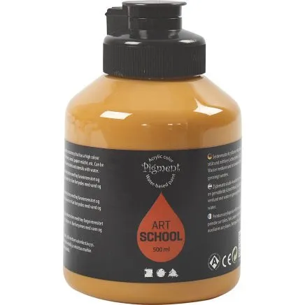 Art Akrylmaling halvblank, dkkende okker 500 ml