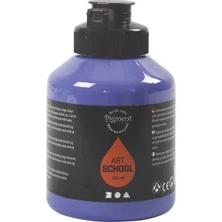 Art Akrylmaling halvblank halvtransparent 500 ml - Violet blå