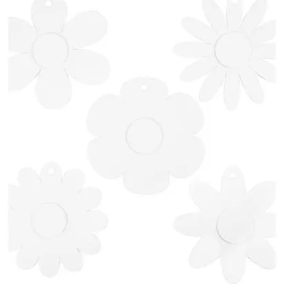 Uden mærke - Blomster Ø20 cm, 400 g karton, hvid (5x3 stk)